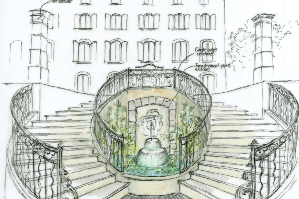fontaine escalier